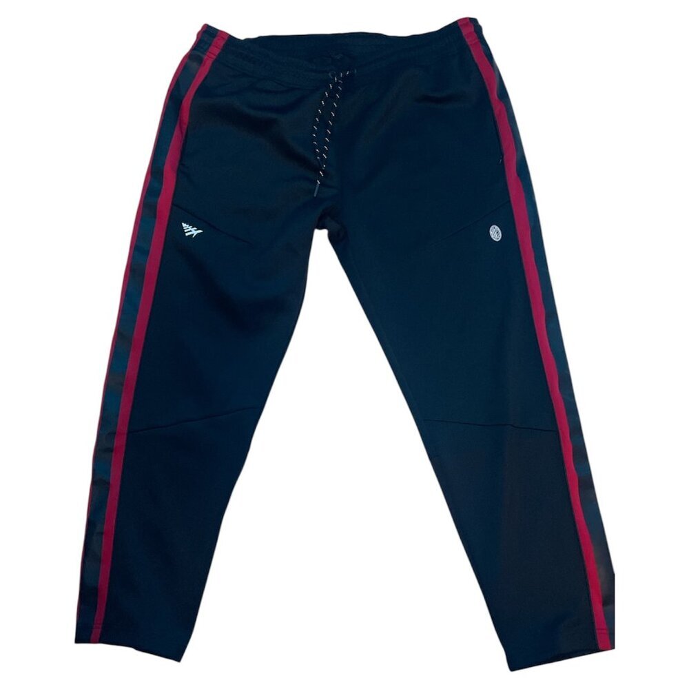 PAPERPLANES ✈️ BLACK & RED STRIPE GOTHAM TRACK PANTS SIZE XXL 🔥